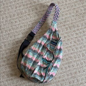 Kavu Pink & real Patterned Rope Sling Bag